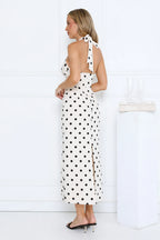 Spotlight Babe Halter Maxi Dress Beige