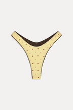 Full Moon Reversible Satin Bikini Bottom - Honey Bug
