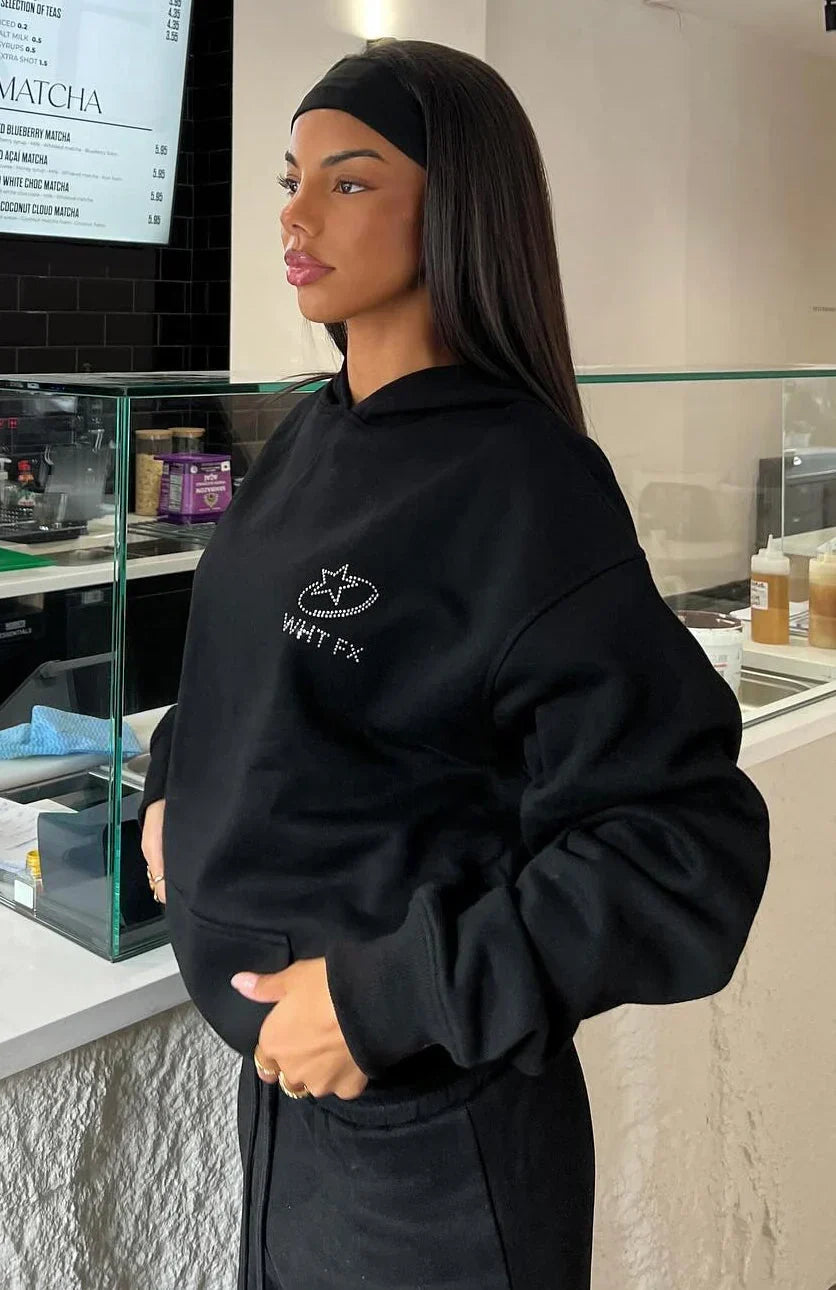 Always Shining Oversized Hoodie Black