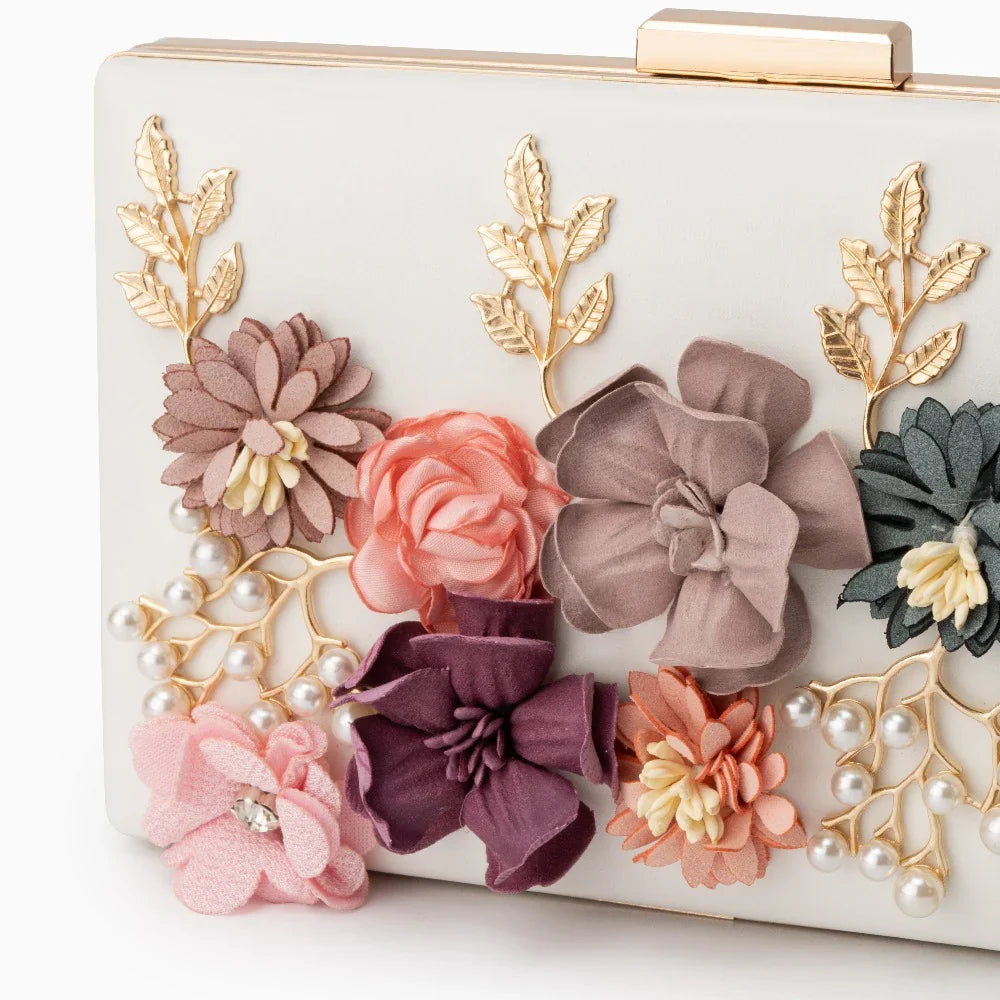 Vioraia Juliet Flower Clutch Bag