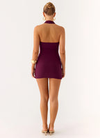 Vedetta Mini Dress - Plum