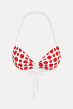 Reece Halter Bikini Top - Red Dottie