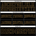 Custom Stitched Black Black-Old Gold Football Pullover Sweatshirt Hoodie