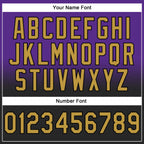 Custom Stitched Purple Old Gold-Black Fade Fashion Sports Pullover Sweatshirt Hoodie