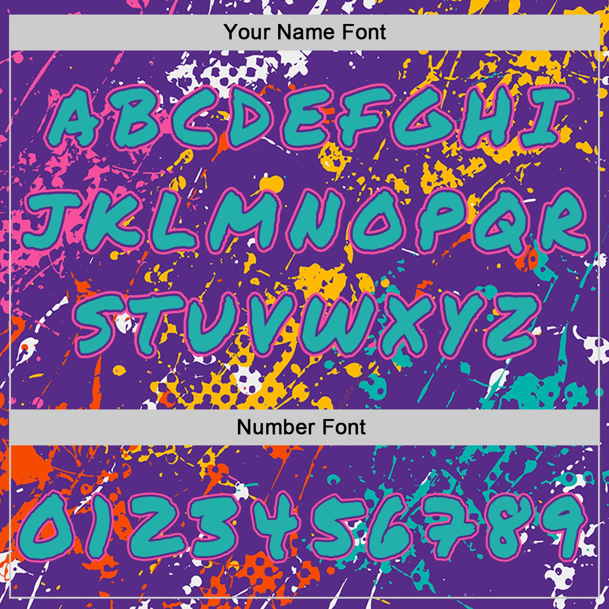 Custom Graffiti Pattern Teal Purple-Pink Colorful Paint Splatter Halftone Dots Pullover Sweatshirt Hoodie