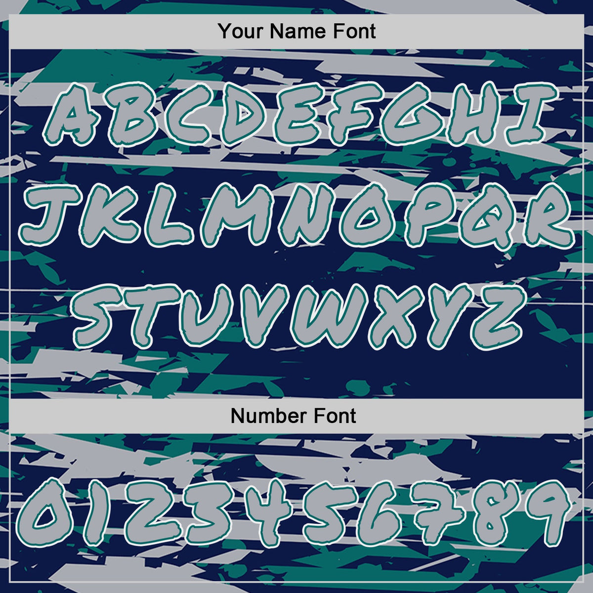 Custom Graffiti Pattern Gray Teal White-Navy Brush Strokes Paint Splatter Pullover Sweatshirt Hoodie