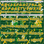 Custom Graffiti Pattern Gold Green-White Emoji Brush Stroke Splatter Pullover Sweatshirt Hoodie