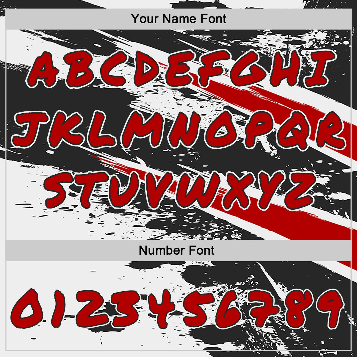 Custom Graffiti Pattern Red Black-White Brush Stroke Splatter Pullover Sweatshirt Hoodie