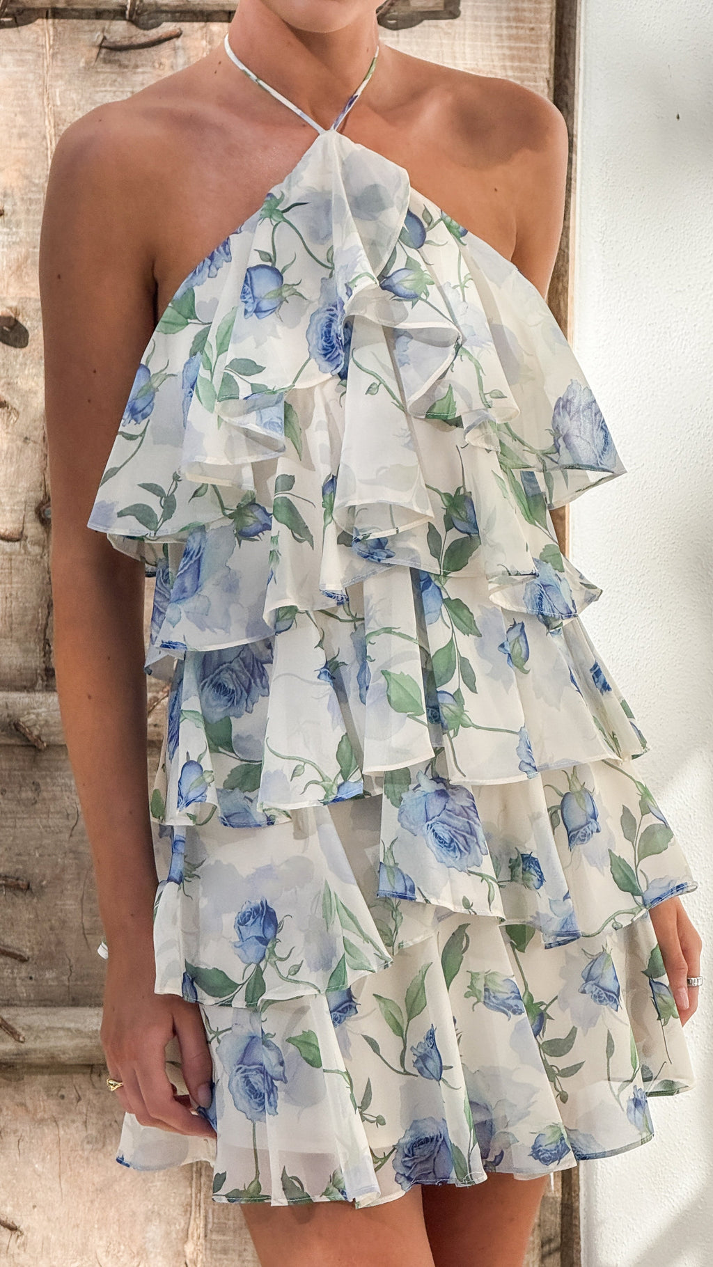 Soho Mini Dress - Blue Rose
