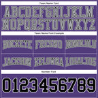 Custom Stitched Purple Black-Gray Football Pullover Sweatshirt Hoodie