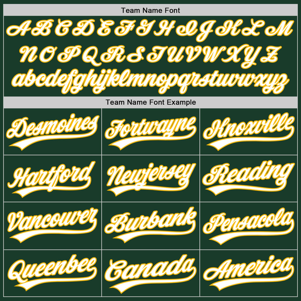 Custom Green White-Gold Split Ripped Pattern Baseball Pullover Sweatshirt Hoodie