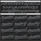 Custom Black Gray Split Ripped Pattern Baseball Pullover Sweatshirt Hoodie