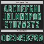 Custom Black Kelly Green-White Split Ripped Pattern Baseball Pullover Sweatshirt Hoodie