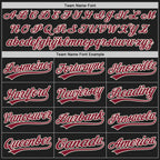 Custom Black Crimson-Cream Split Ripped Pattern Baseball Pullover Sweatshirt Hoodie