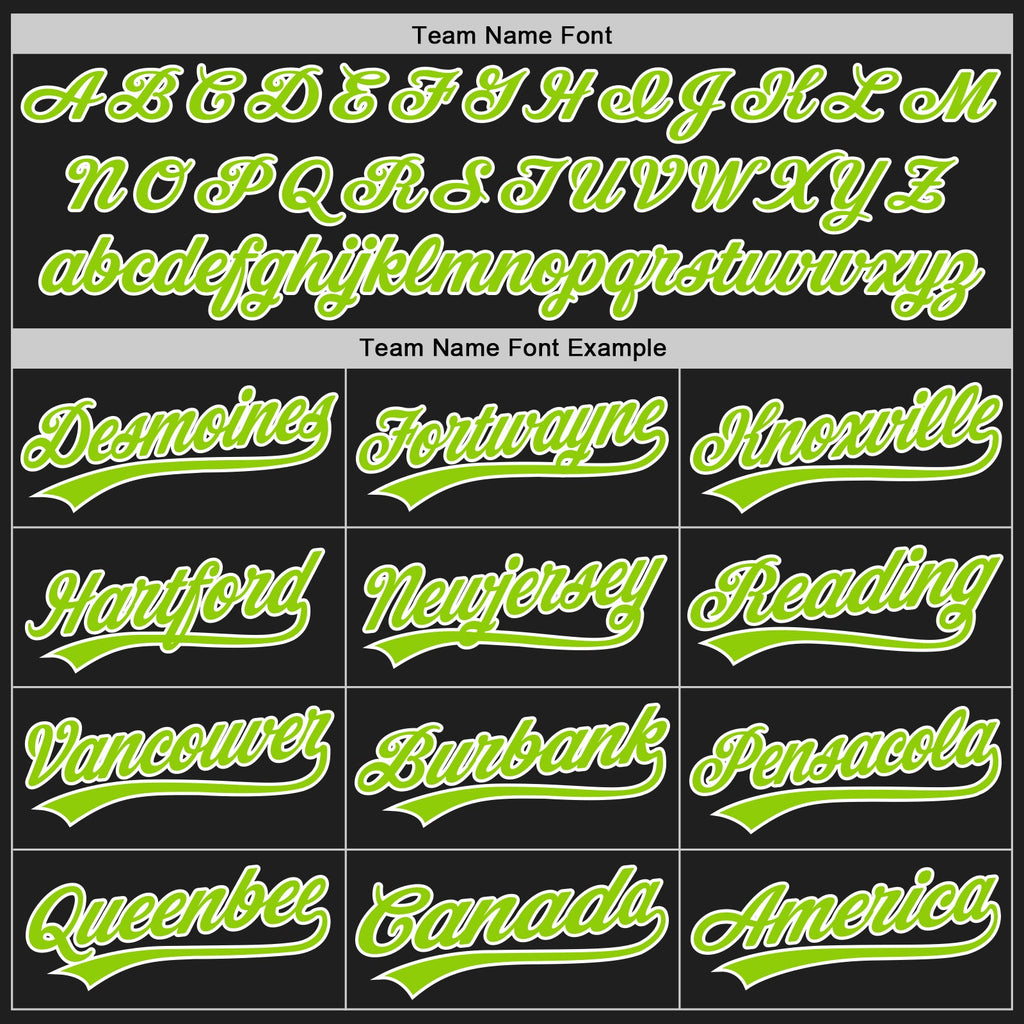Custom Black Neon Green-White Split Ripped Pattern Baseball Pullover Sweatshirt Hoodie