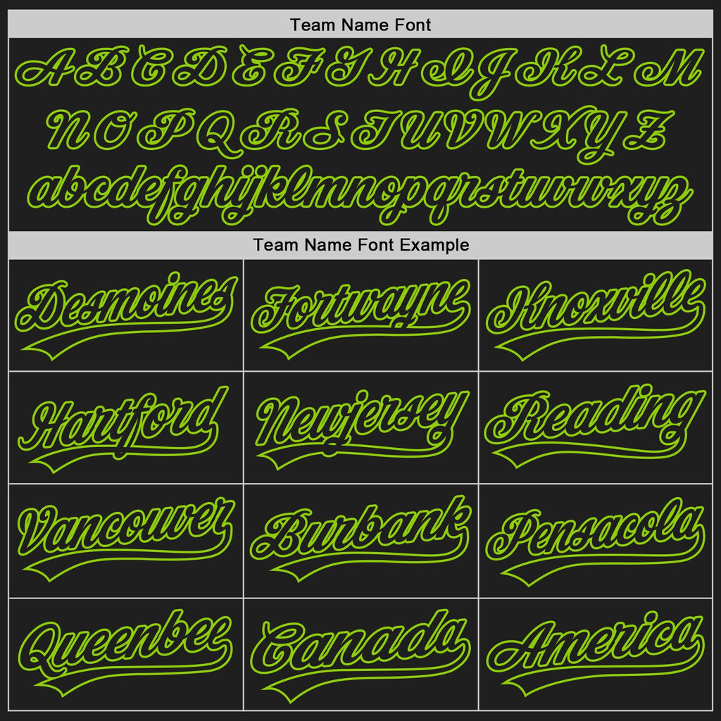 Custom Black Neon Green Split Ripped Pattern Baseball Pullover Sweatshirt Hoodie