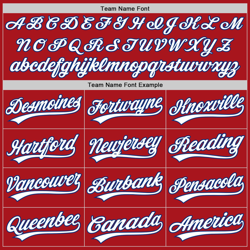 Custom Red White-Royal Split Ripped Pattern Baseball Pullover Sweatshirt Hoodie