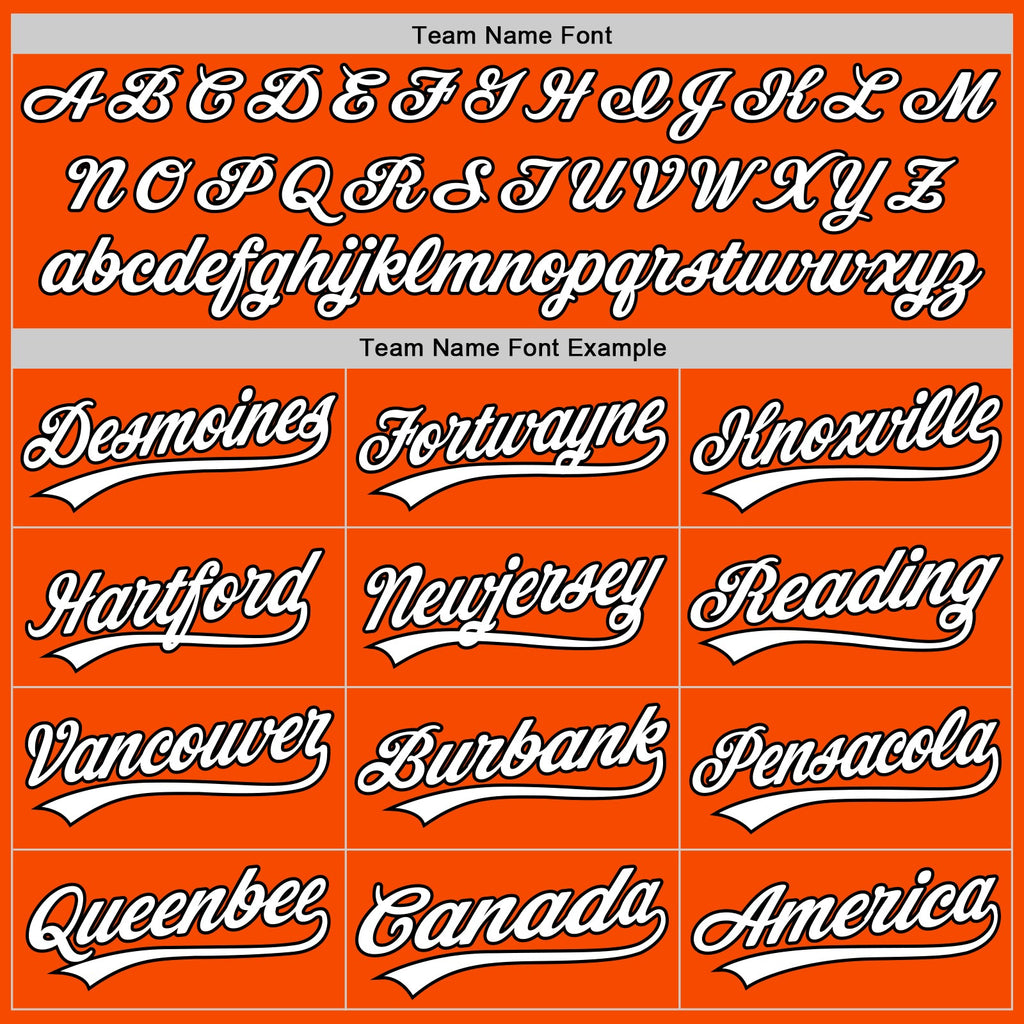 Custom Orange White-Black Split Ripped Pattern Baseball Pullover Sweatshirt Hoodie