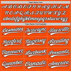 Custom Orange White-Black Split Ripped Pattern Baseball Pullover Sweatshirt Hoodie