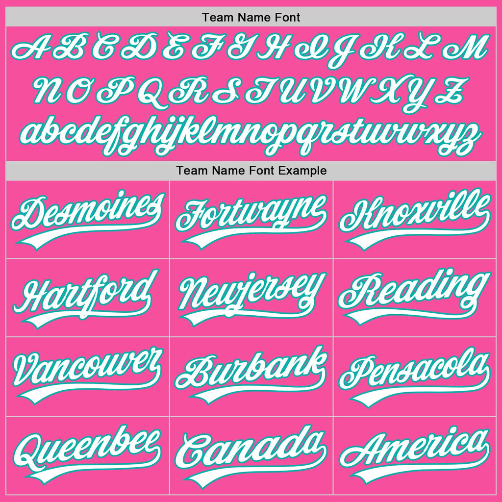 Custom Pink White-Aqua Split Ripped Pattern Baseball Pullover Sweatshirt Hoodie