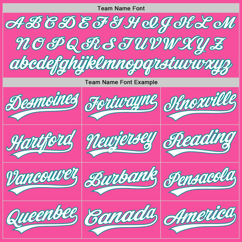 Custom Pink White-Teal Split Ripped Pattern Baseball Pullover Sweatshirt Hoodie