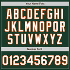 Custom Green White-Orange Split Ripped Pattern Baseball Pullover Sweatshirt Hoodie