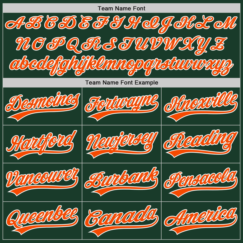 Custom Green Orange-White Split Ripped Pattern Baseball Pullover Sweatshirt Hoodie