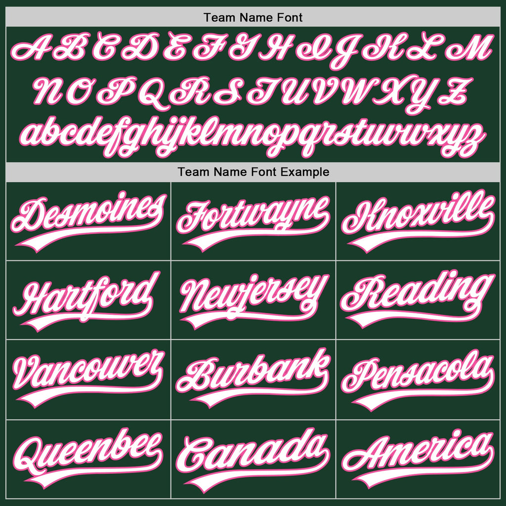 Custom Green White-Pink Split Ripped Pattern Baseball Pullover Sweatshirt Hoodie