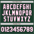 Custom Green White-Pink Split Ripped Pattern Baseball Pullover Sweatshirt Hoodie