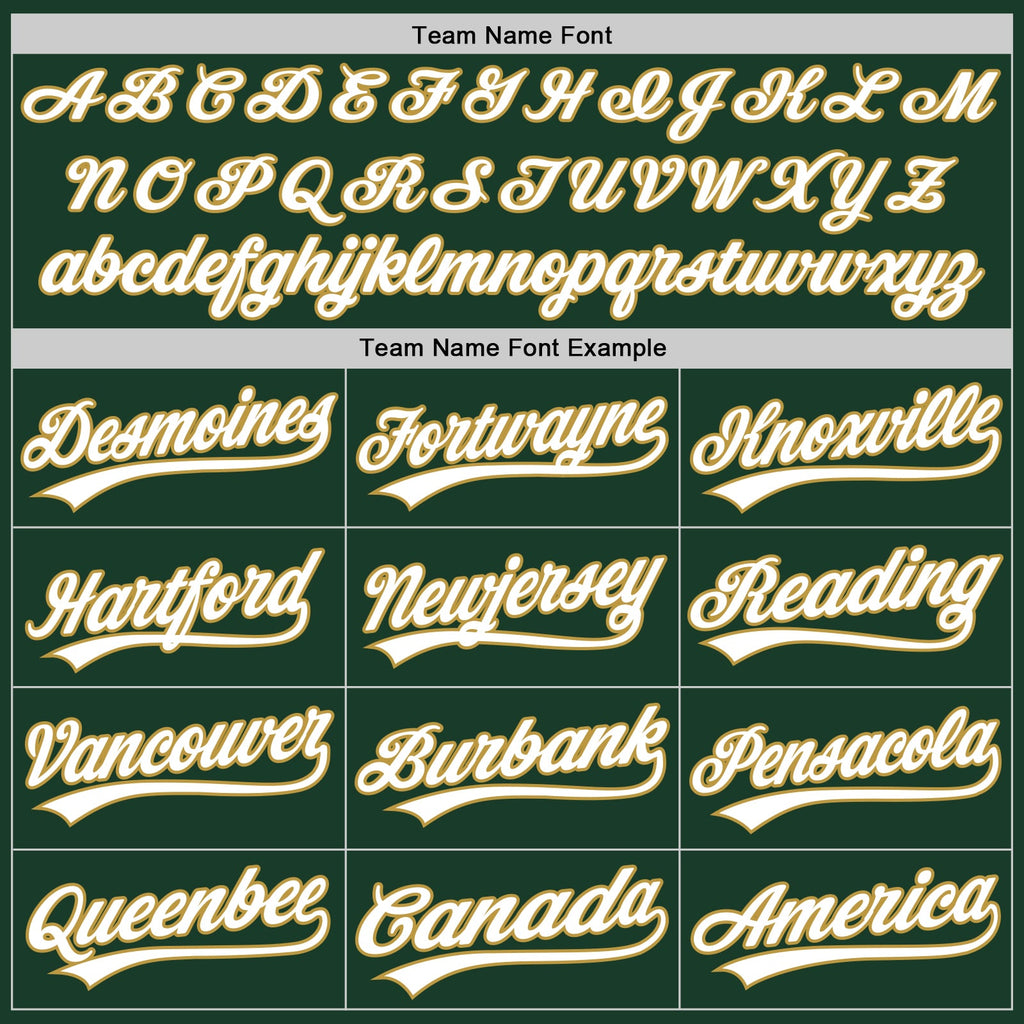 Custom Green White-Old Gold Split Ripped Pattern Baseball Pullover Sweatshirt Hoodie