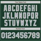 Custom Green Gray-White Split Ripped Pattern Baseball Pullover Sweatshirt Hoodie
