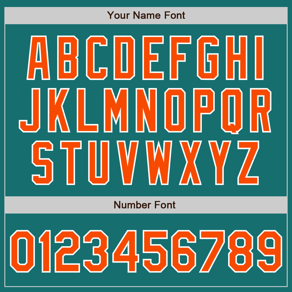 Custom Teal Orange-White Split Ripped Pattern Baseball Pullover Sweatshirt Hoodie