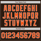 Custom Brown Orange-White Split Ripped Pattern Baseball Pullover Sweatshirt Hoodie