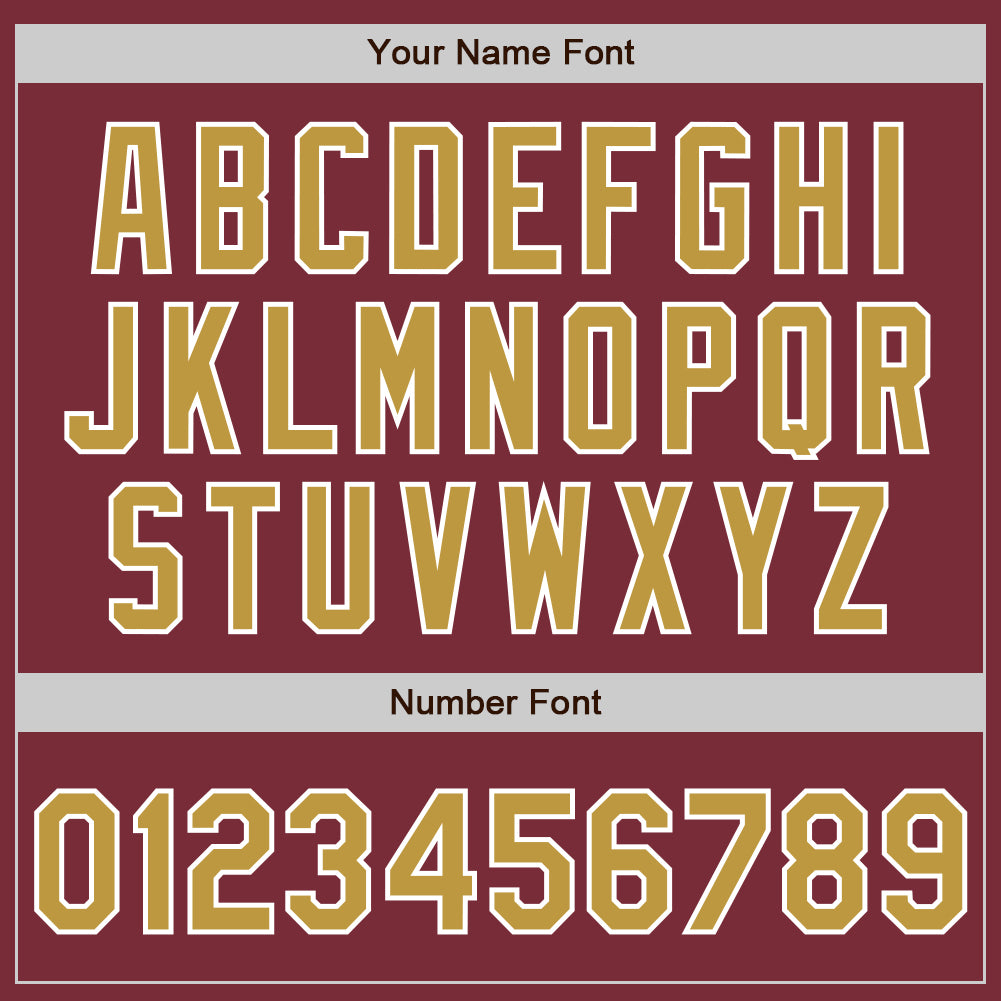 Custom Burgundy Old Gold-White Split Ripped Pattern Baseball Pullover Sweatshirt Hoodie