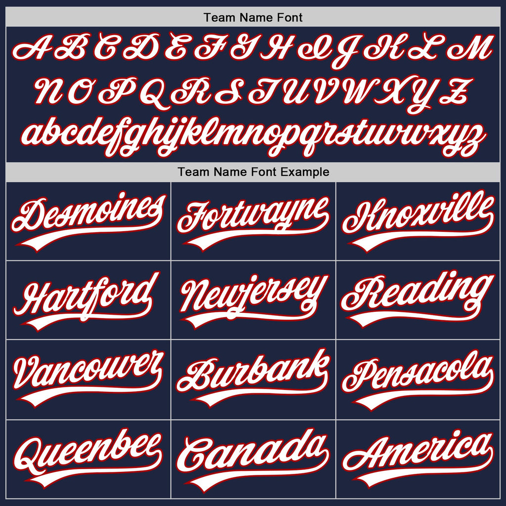 Custom White Navy Pinstripe-Red Split Ripped Pattern Baseball Pullover Sweatshirt Hoodie