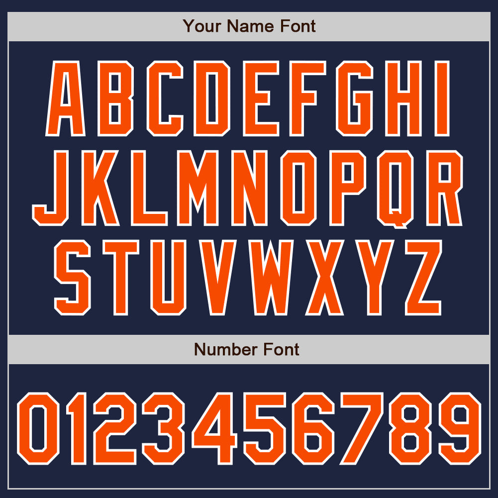 Custom White Navy Pinstripe-Orange Split Ripped Pattern Baseball Pullover Sweatshirt Hoodie