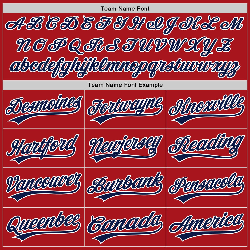 Custom White Red Pinstripe-Navy Split Ripped Pattern Baseball Pullover Sweatshirt Hoodie
