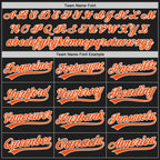 Custom White Black Pinstripe-Orange Split Ripped Pattern Baseball Pullover Sweatshirt Hoodie