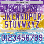 Custom Stitched Tie Dye Purple-White Watercolor Cloud Splash Pullover Sweatshirt Hoodie