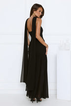 Soirée Glow Strapless Maxi Dress Black