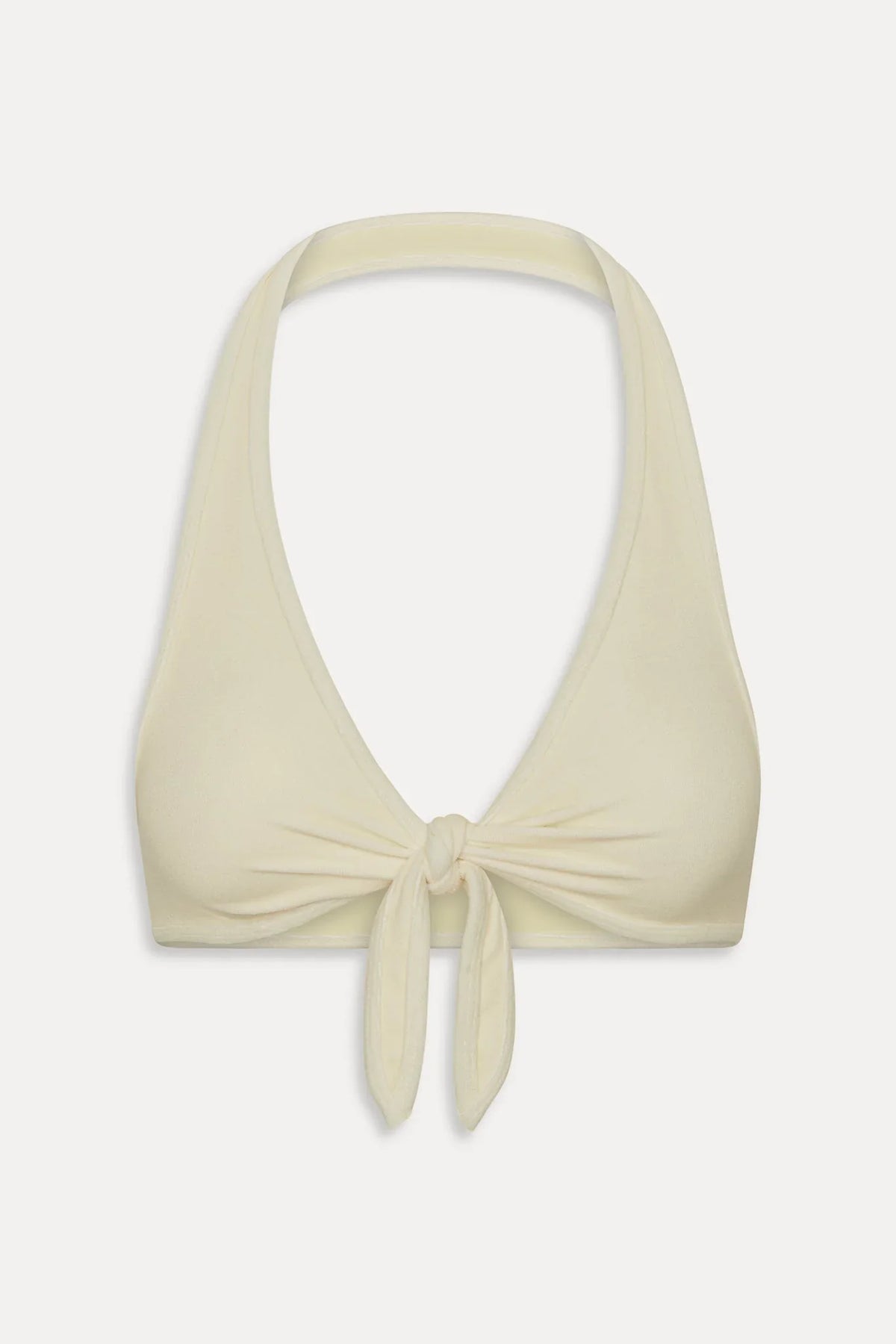 Jayne Terry Halter Bikini Top - Lemon