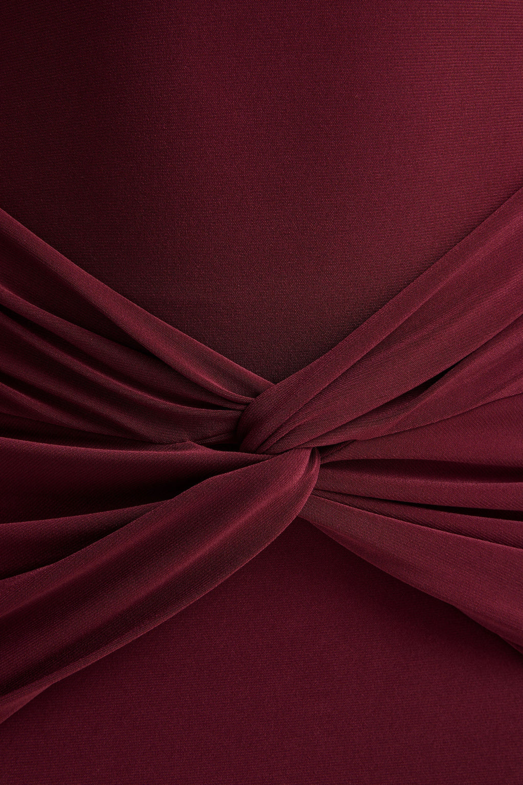 Elodia | Burgundy Bandeau Maxi Dress With Gathered-Detailing