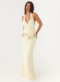 Sandrine Beaded Maxi Dress - Yellow