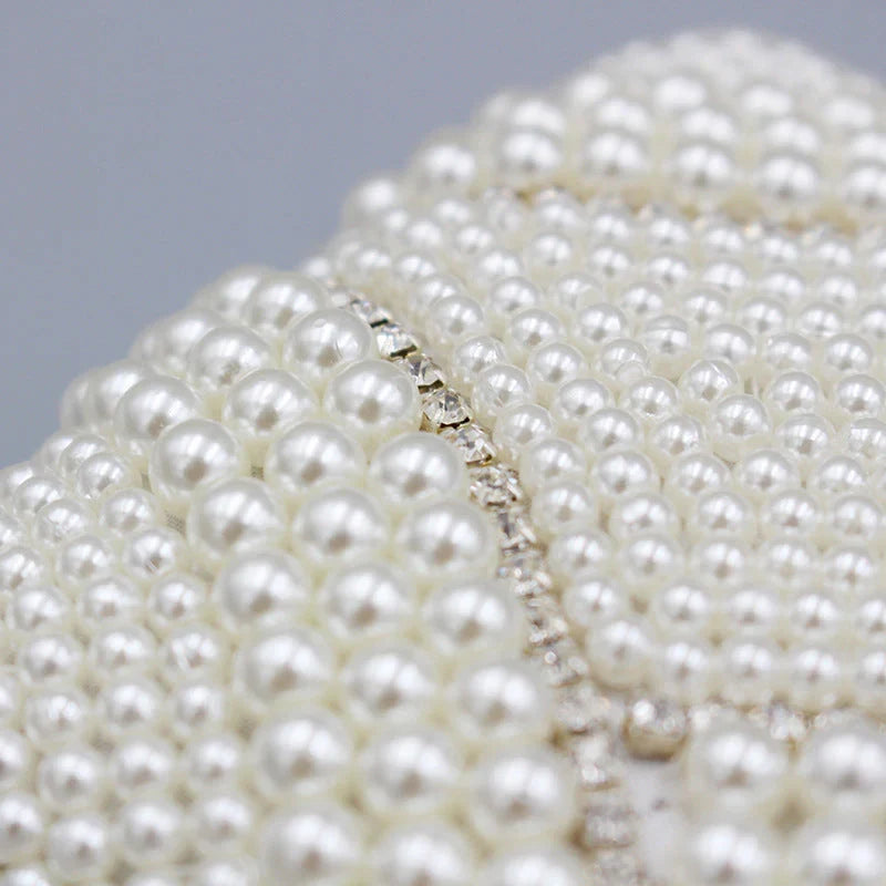 Vioraia Violeta Pearl Clutch Bag