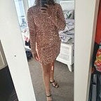 Vibe All Day Sequin Mini Dress Gold