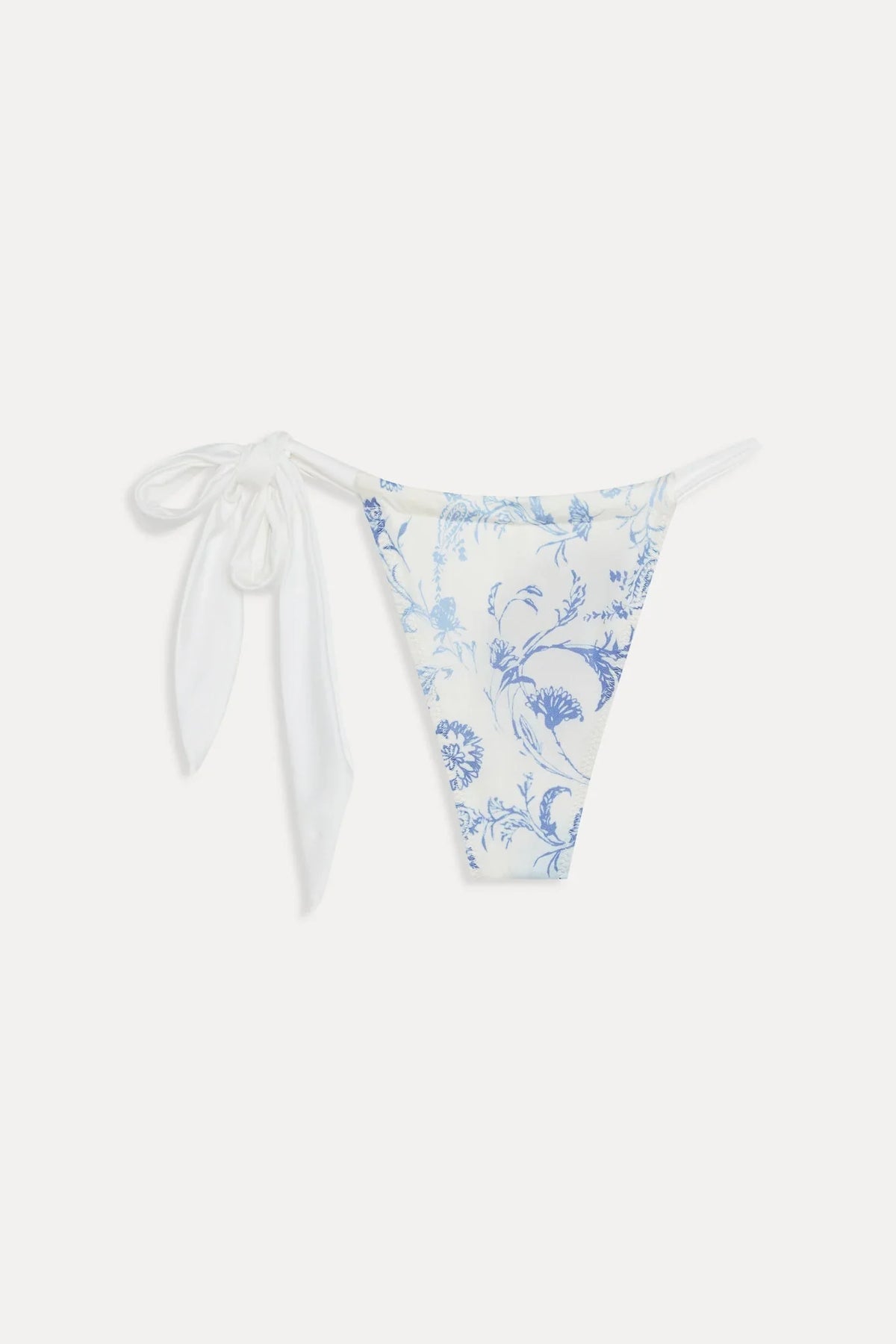 Kealy Satin Cheeky Bikini Bottom - Fleur de Bleu