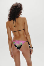 Coastal Micro Triangle Bikini Top - Midnight Blossom