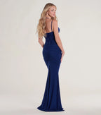 Jae Formal Mesh Ruched Mermaid Long Dress