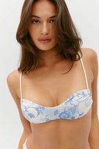 Magnolia Satin Skimpy Bikini Top - Fleur de Bleu