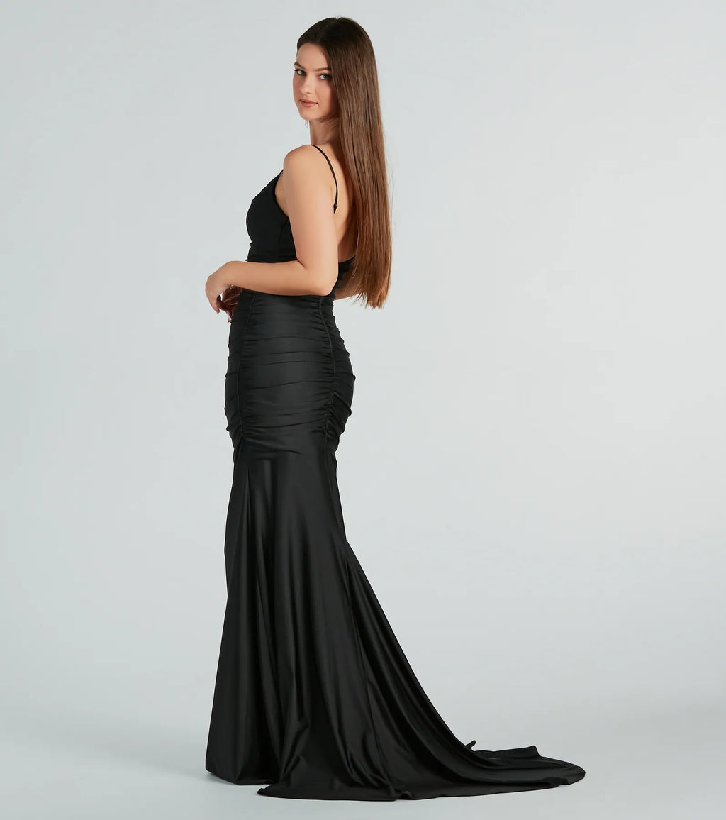Jamie Formal Cowl Neck Mermaid Dress